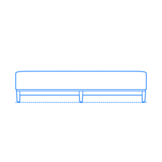 Furniture Benches Brava Platform Bench 3 Seat Line Art Illustration Svg, Free Vectors File